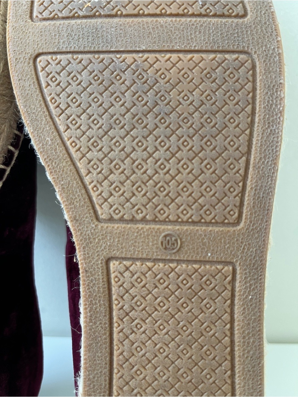 TORY BURCH VELVET PLATFORM ESPADRILLE SIZE 10.5 - Picture 7 of 8
